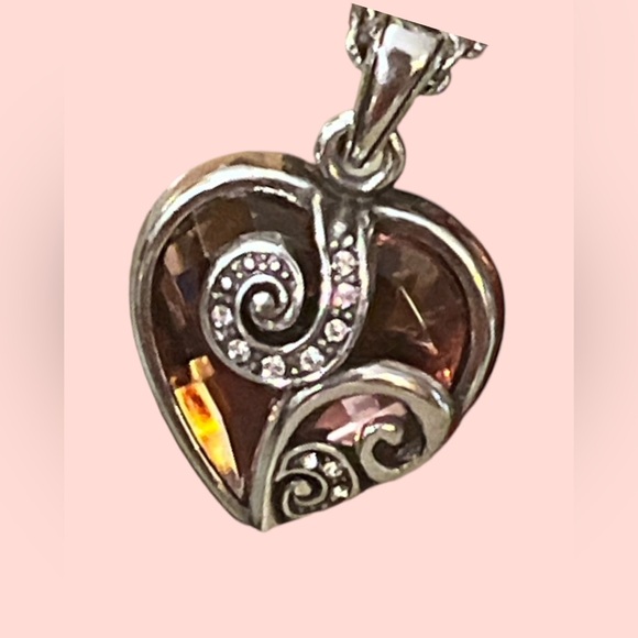 Enchanting Brighton Heart Necklace with Iridescent Crystals - 16โ-18โ - Picture 2 of 12